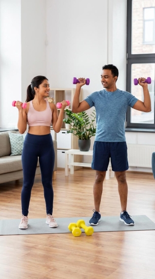 Vinyl Dumbbells 4KG & 5KG (Price per Kg)